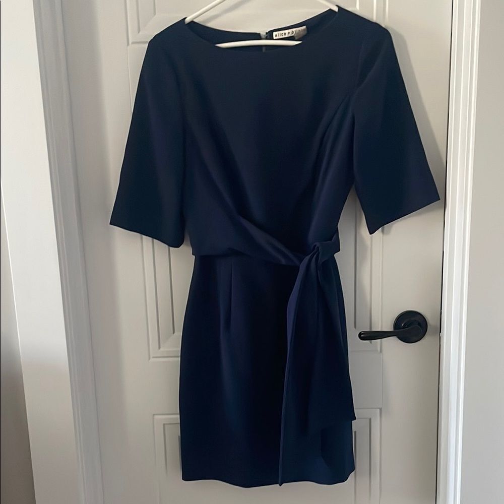 Alice + Olivia Classic Navy Blue Dress